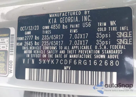 2024 Kia Sportage X-Pro from USA, damaged, VIN 5XYK7CDF6RG162680